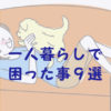 一人暮らしで困る事9選