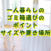 一人暮らしのごみ箱
